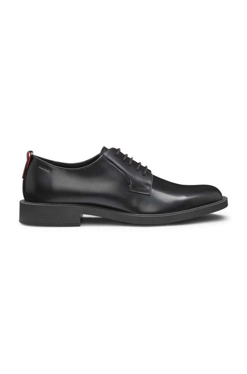 LEATHER DERBY SHOES WITH LOGO DETAIL 1