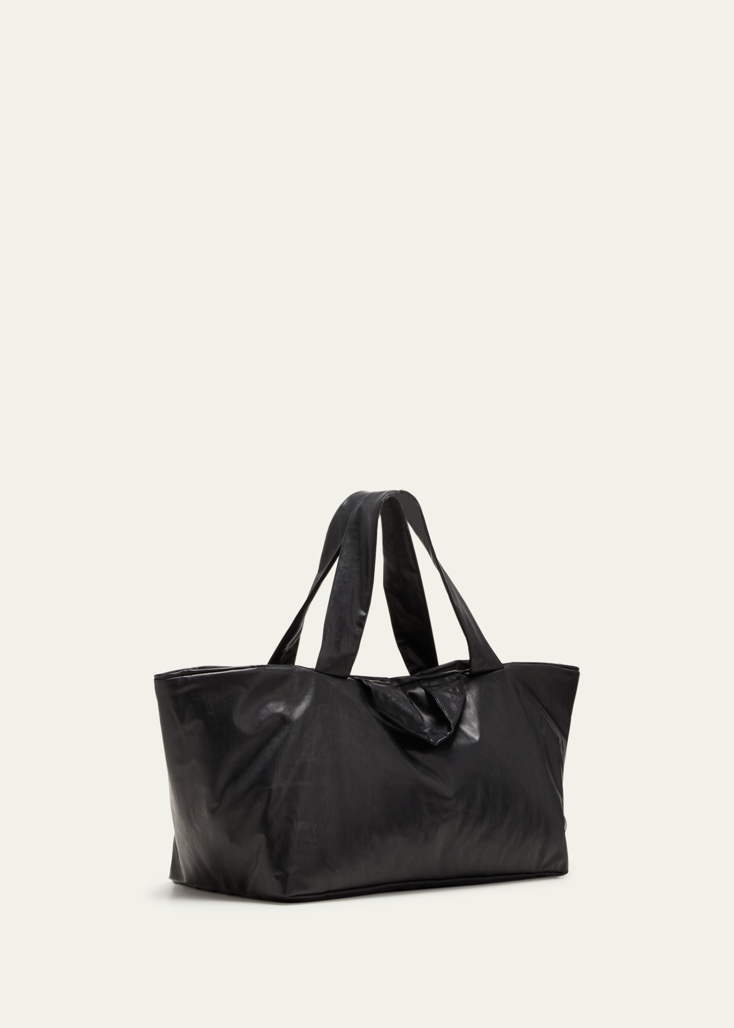Knot Padded Oil-Coated Shoulder Bag - 3