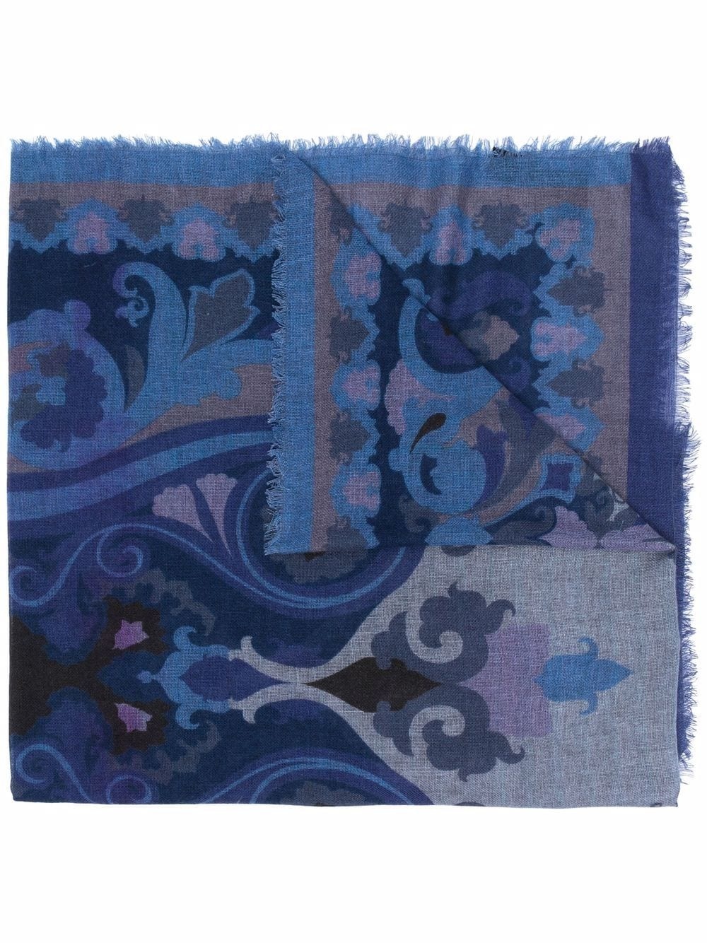 patterned cashmere scarf - 1