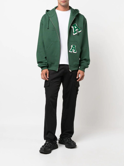 Axel Arigato logo-patch zip-up hoodie outlook