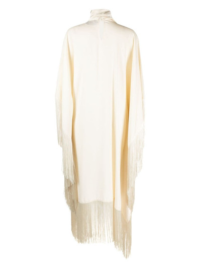 Taller Marmo Mrs. Ross fringed crepe midi dress outlook