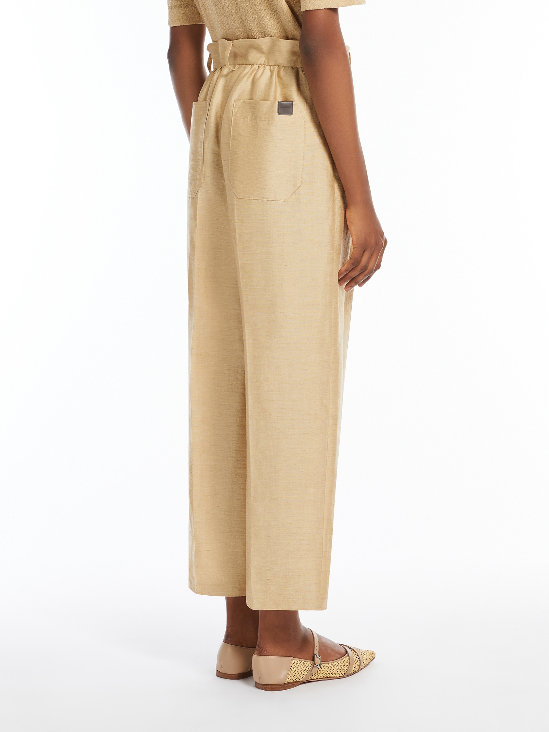 EFEDRA Linen and silk straight trousers - 4