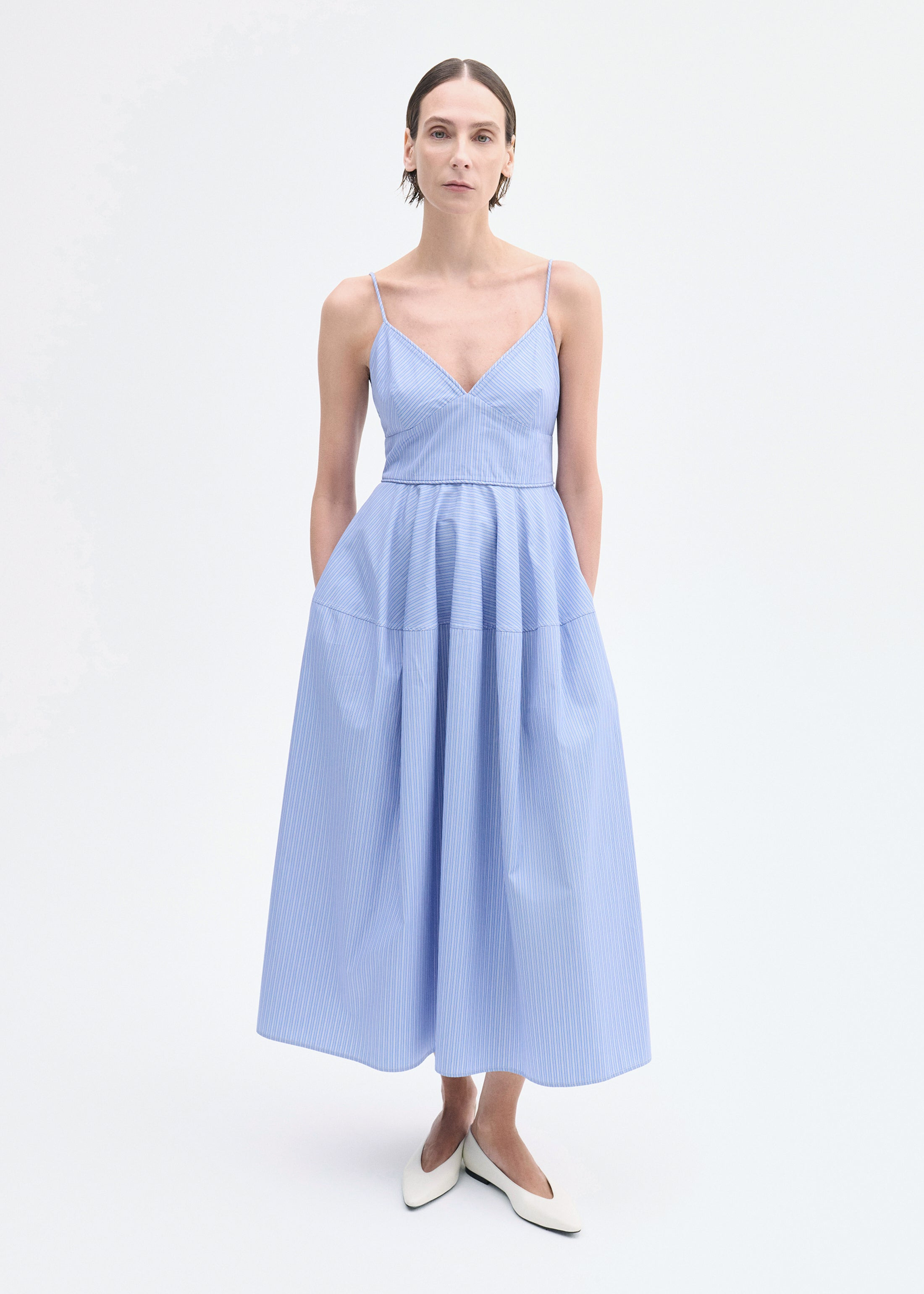 Striped Camisole Dress in Cotton - 2