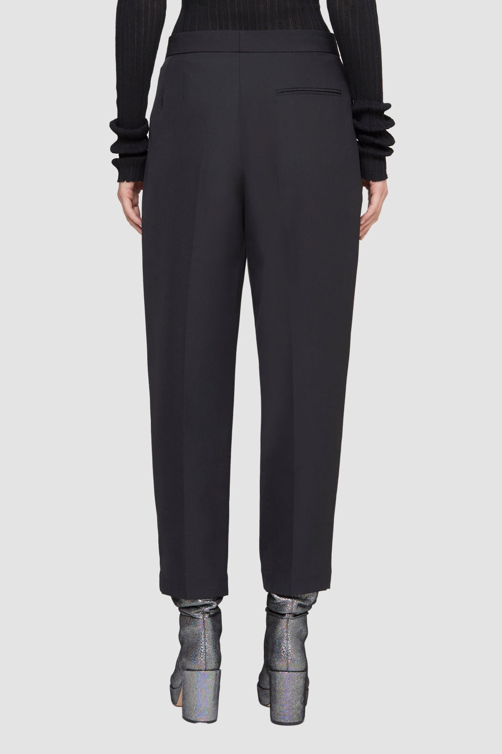 High-Waisted Tapered Trousers - 4