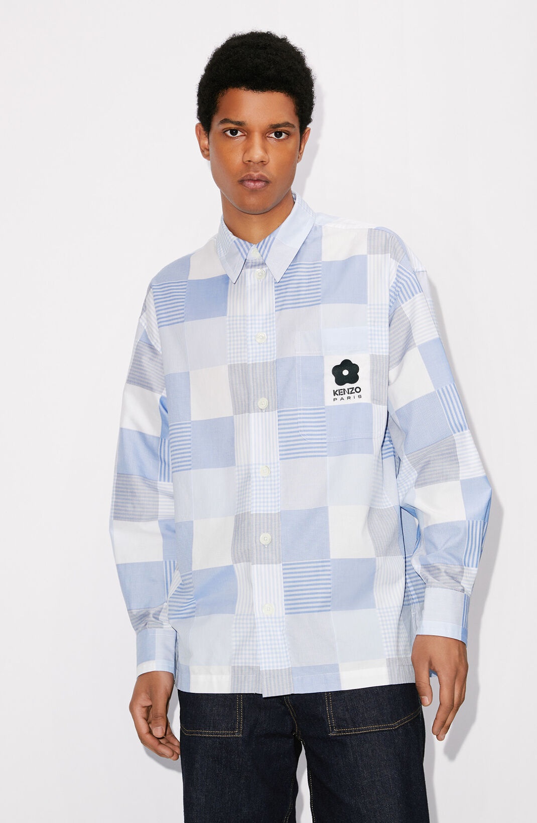 KENZO 'Patchwork' oversize shirt | REVERSIBLE