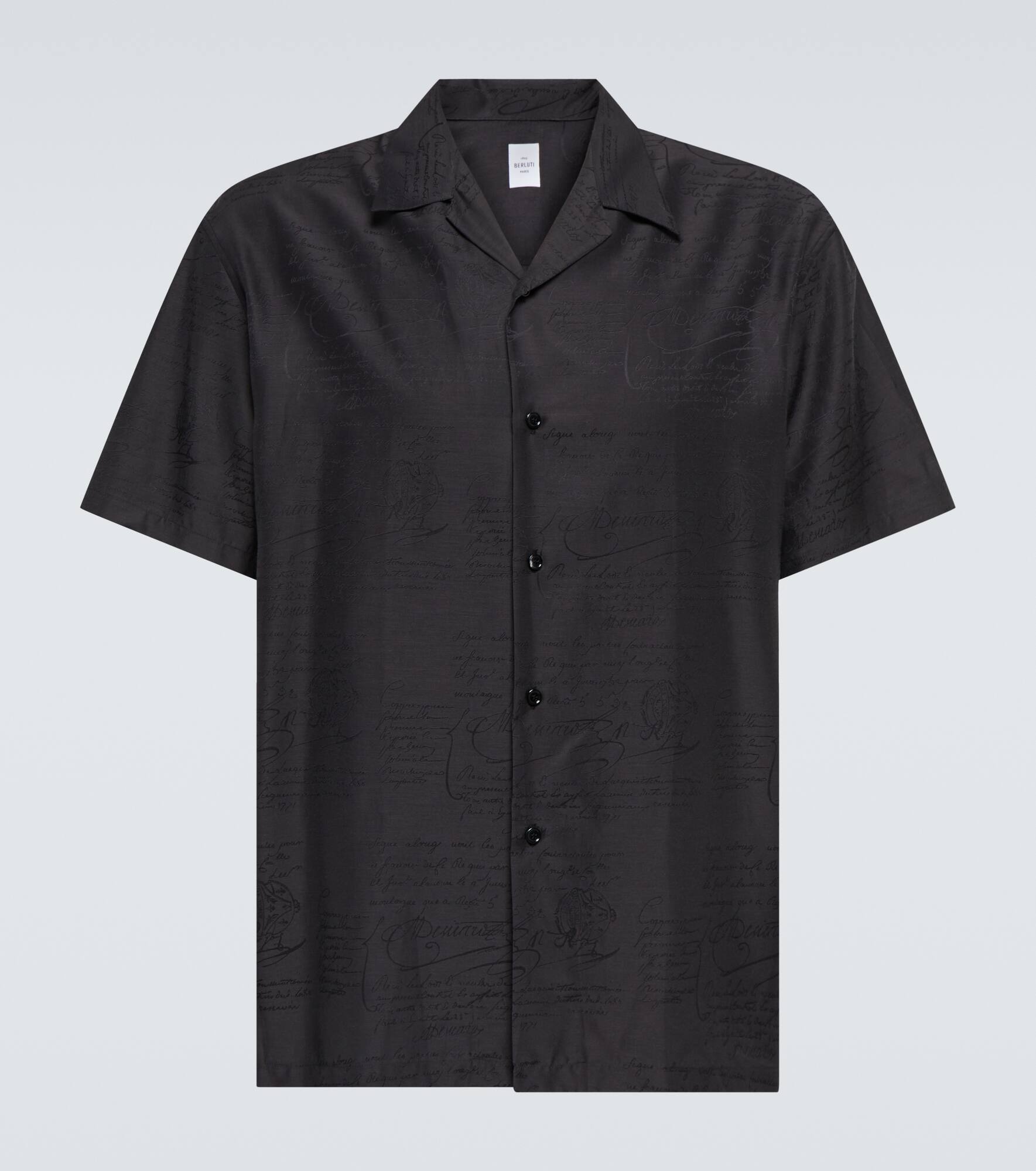 Silk and cotton bowling shirt - 1