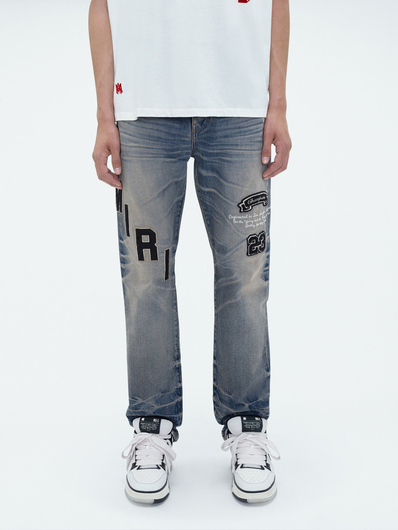AMIRI HOCKEY LOGO STRAIGHT JEAN outlook