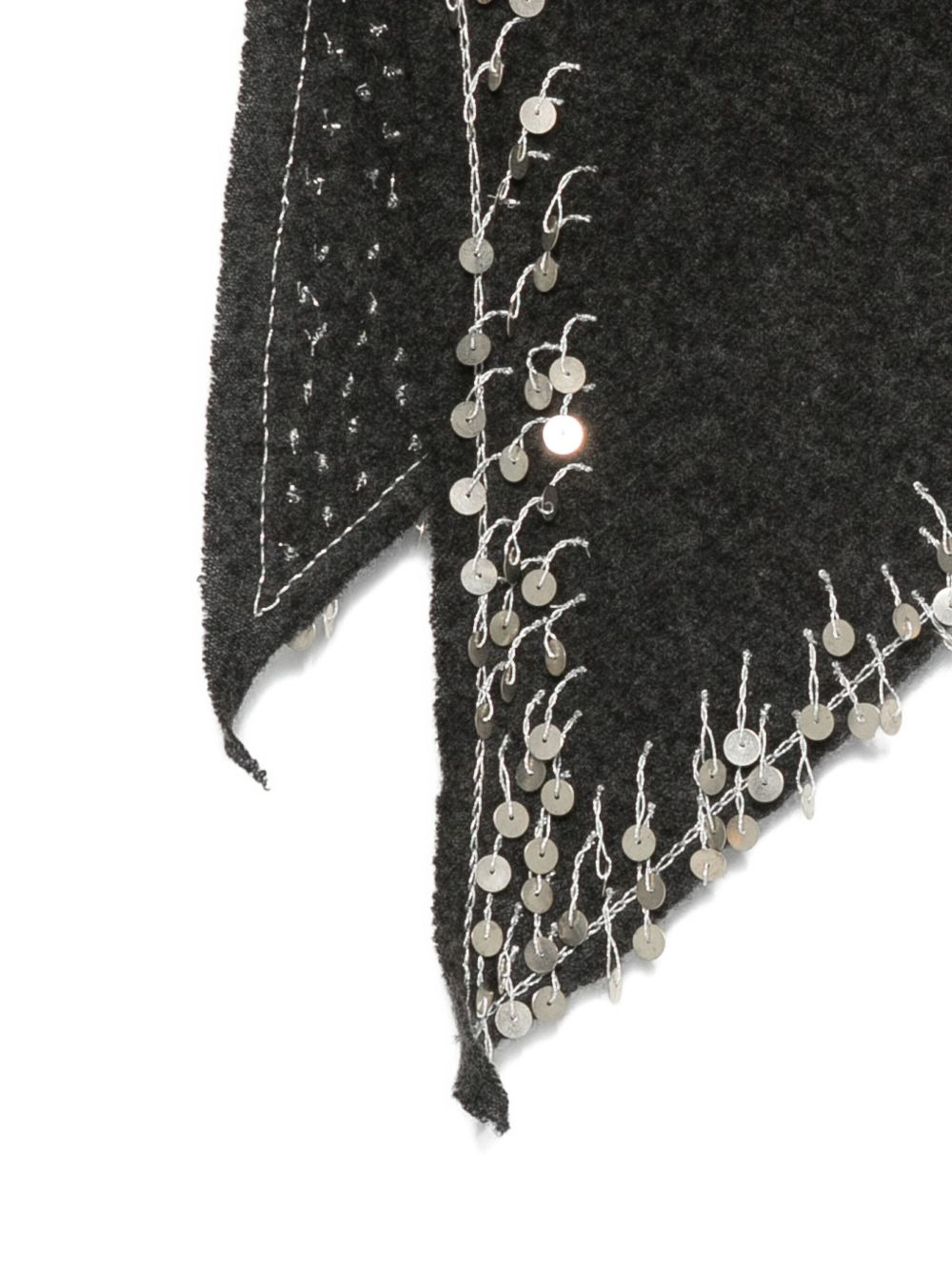 sequin-embellished cashmere scarf - 3
