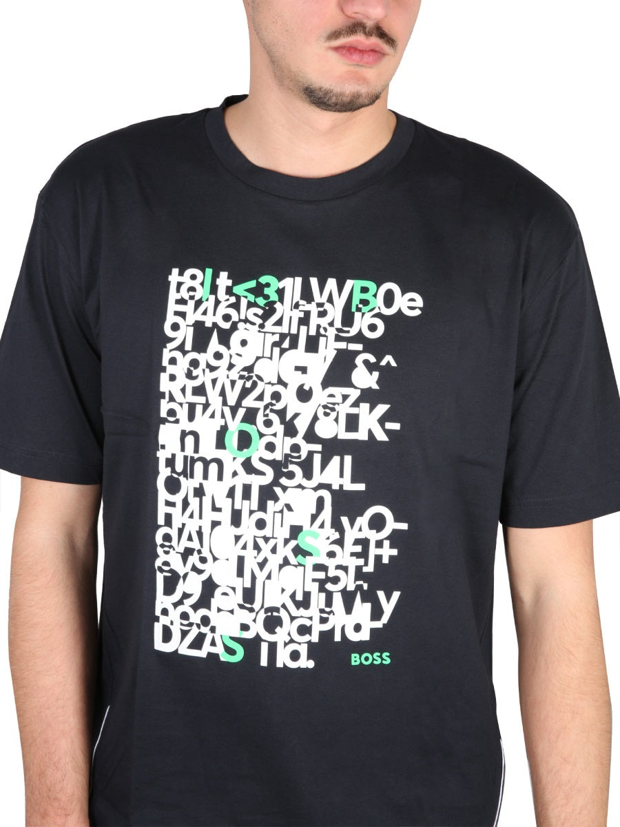 Boss Men Logo Print T-Shirt - 4