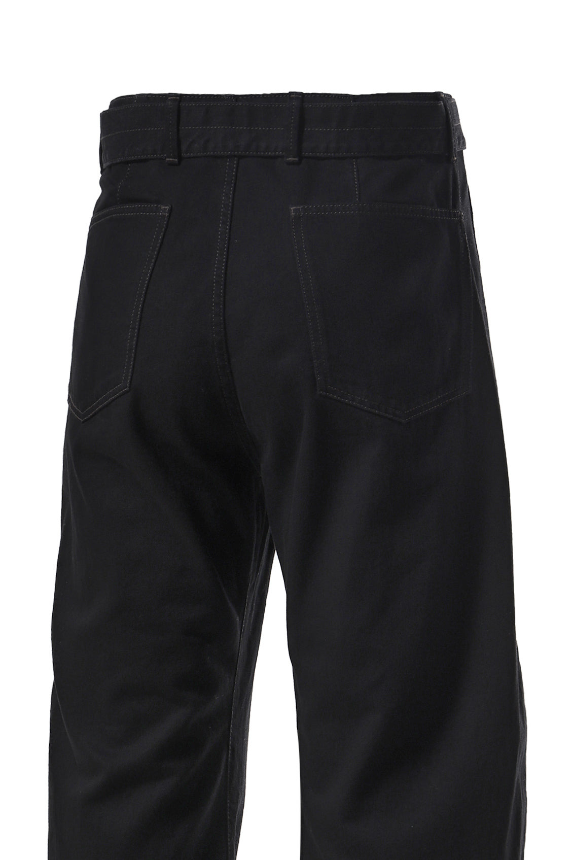 TWISTED BELTED PANTS / BLK - 9