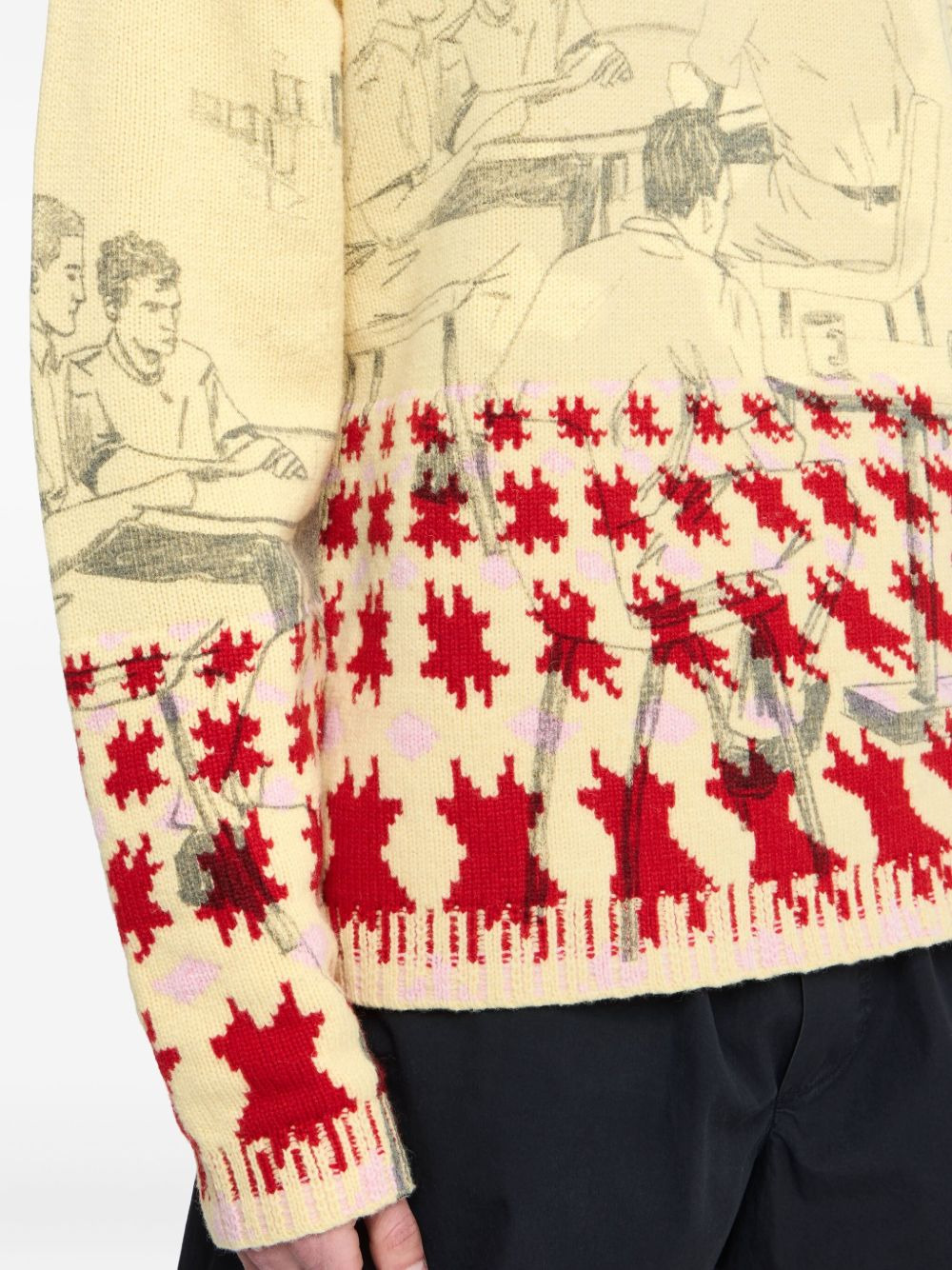 sketch-houndstooth sweater - 4