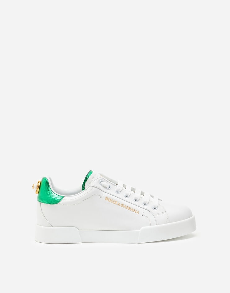 Calfskin nappa Portofino sneakers with lettering - 1