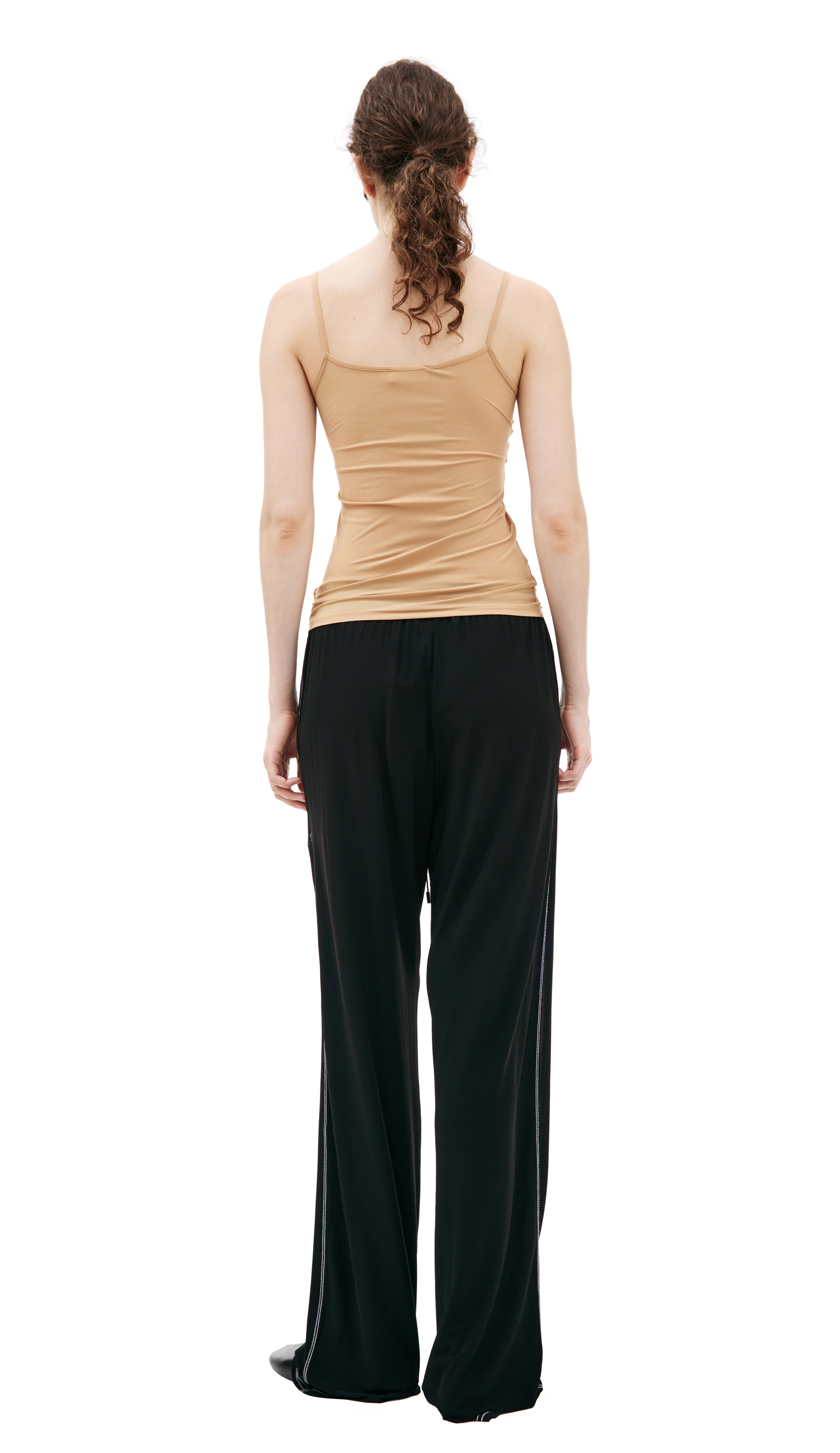 BEIGE V-NECK TOP - 4
