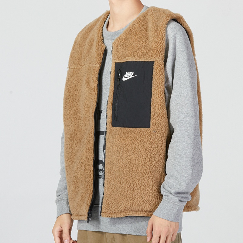 Nike Logo Club Vest 'Black Brown' DQ4879-258 - 4
