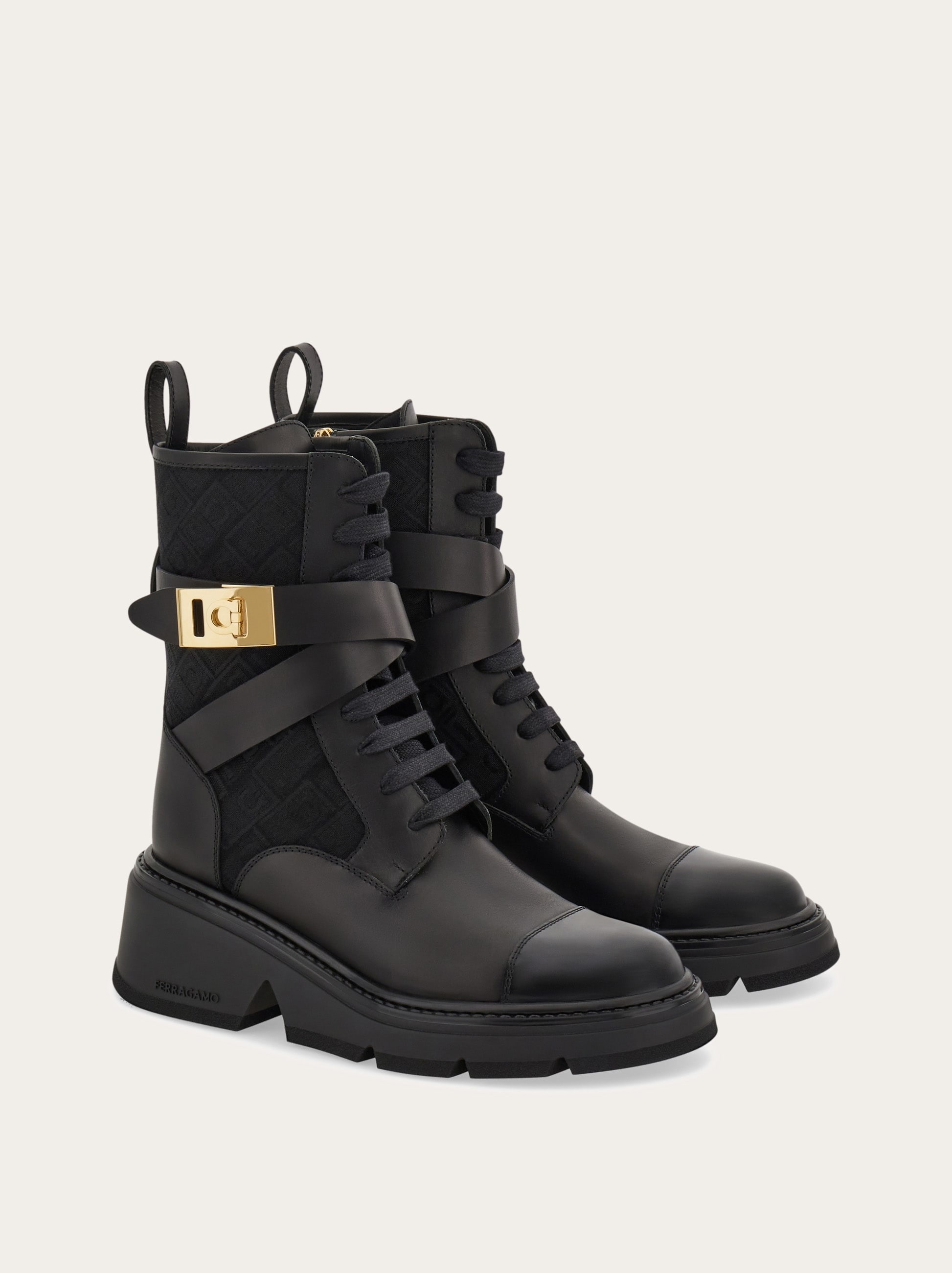 Ferragamo Monogram combat boot - 5