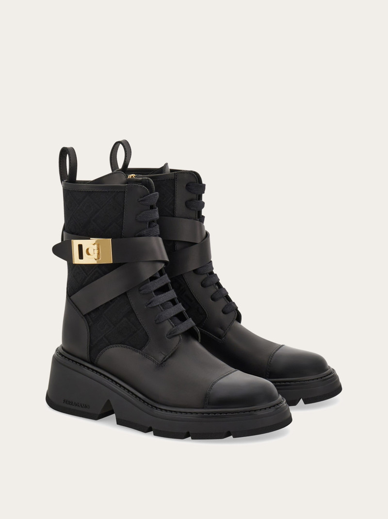 Ferragamo Monogram combat boot 5