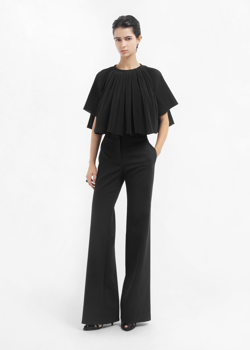 Crinkle Cut Cape Top in Plisse 3