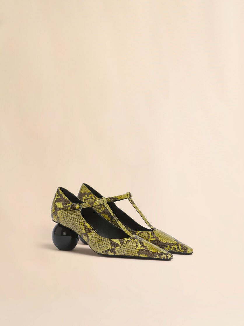 GREEN PYTHON-PRINT LEATHER MARY JANEJANE - 2