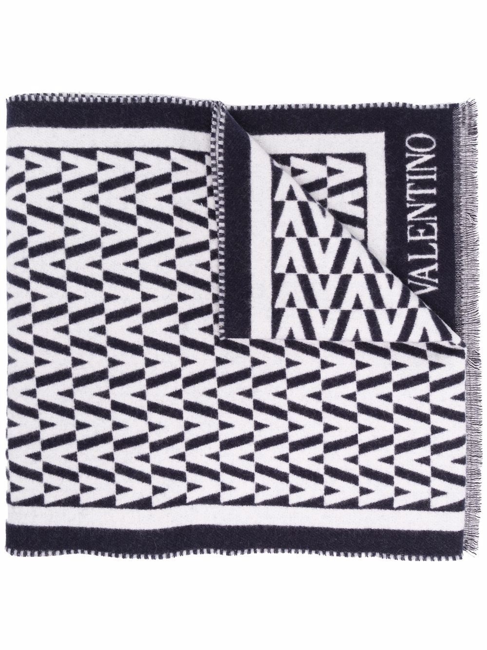 Optical V fringed scarf - 1