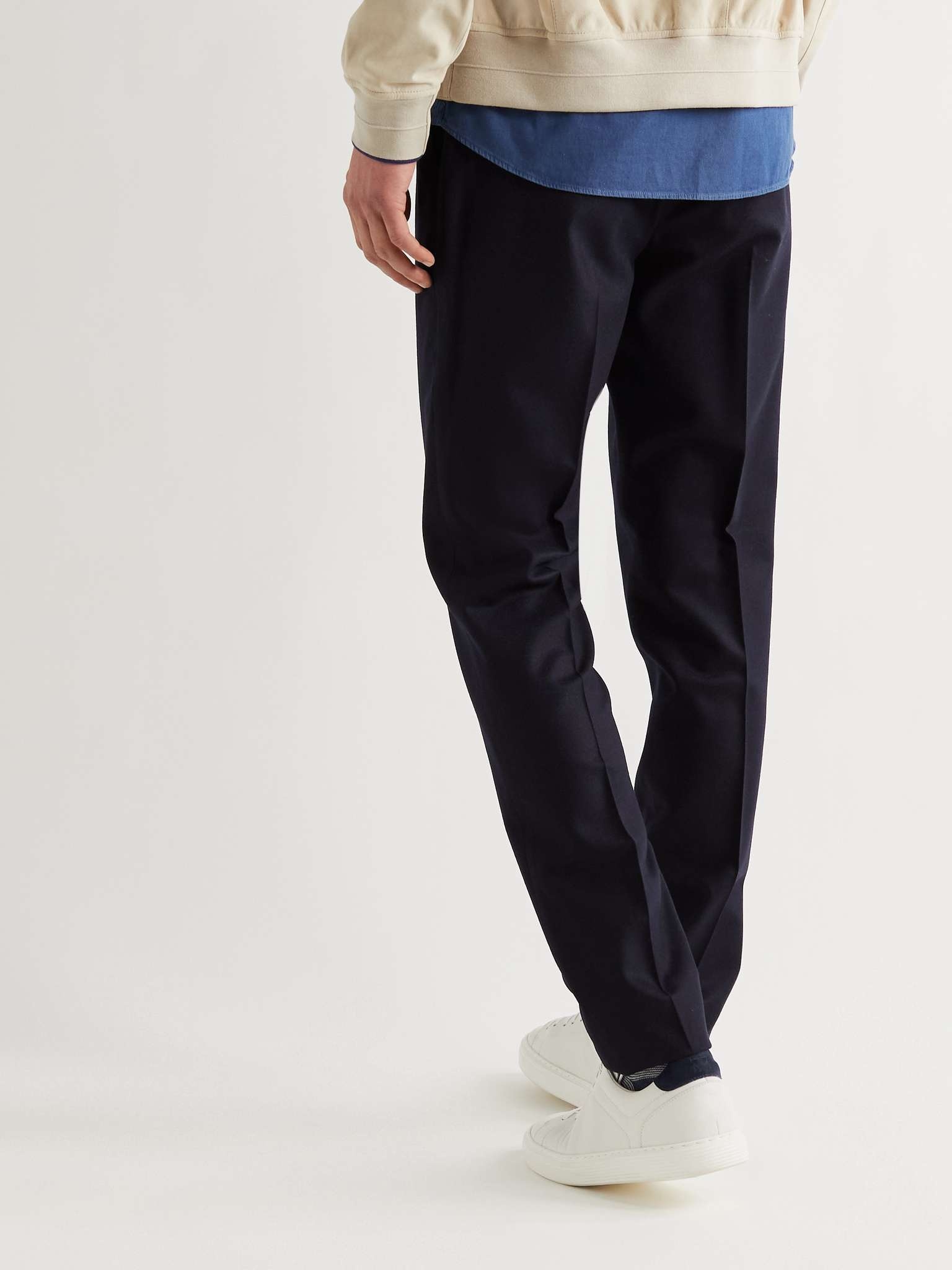 Brushed Virgin Wool-Twill Drawstring Trousers - 4