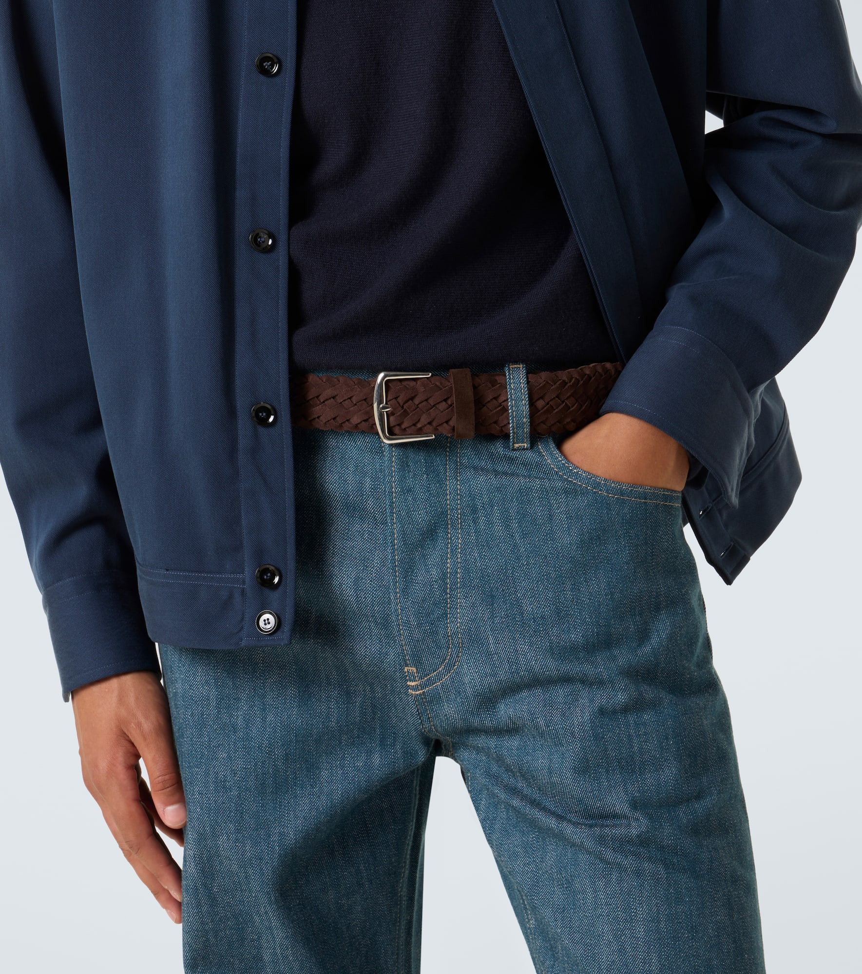 Woven suede belt - 2