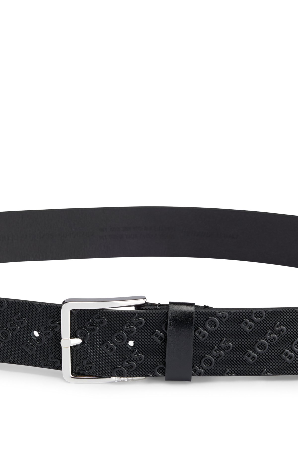 ITALIAN-LEATHER BELT WITH REPEAT-LOGO DETAILS - 5