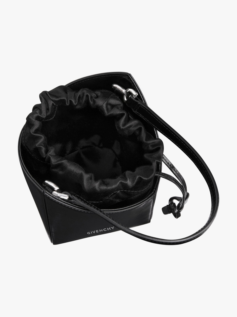 MINI CUT OUT BUCKET BAG IN BOX LEATHER 6