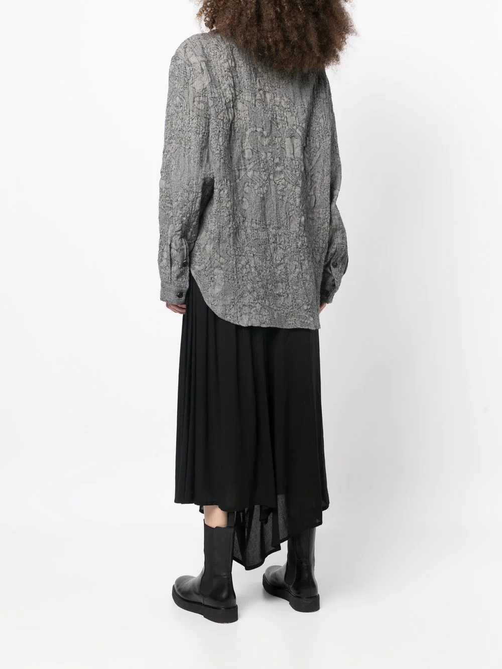 textured patterned jacquard shirt - 4