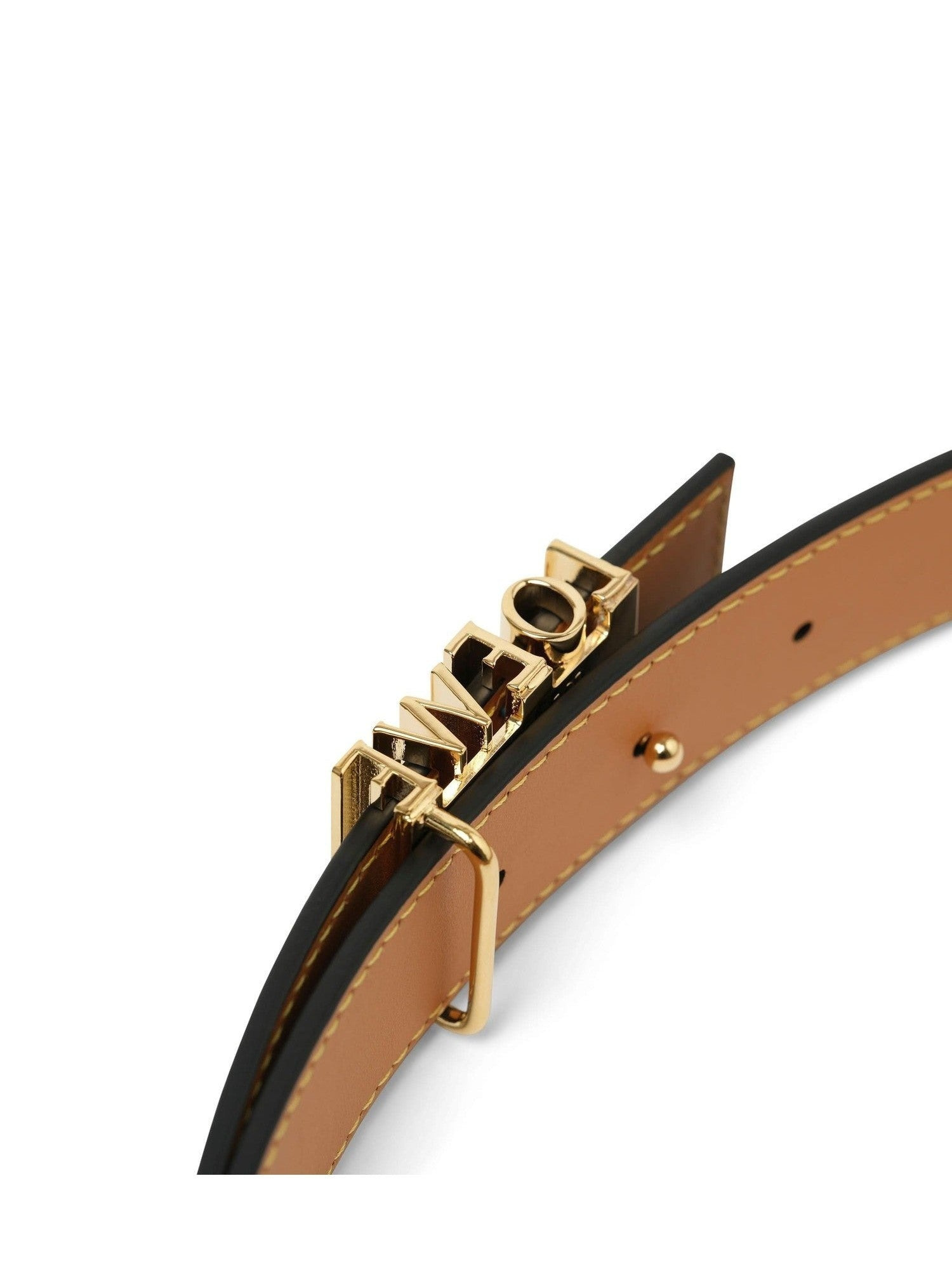 Loewe Graphic 2.8 Cm Belt in Black/Gold - 2