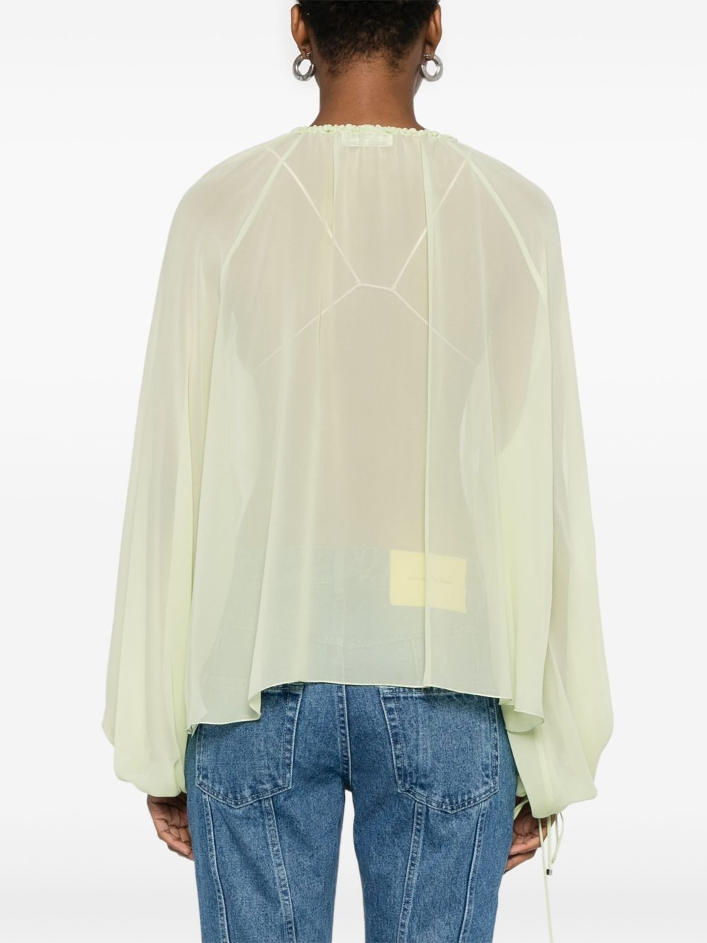 georgette ruffled blouse - 4