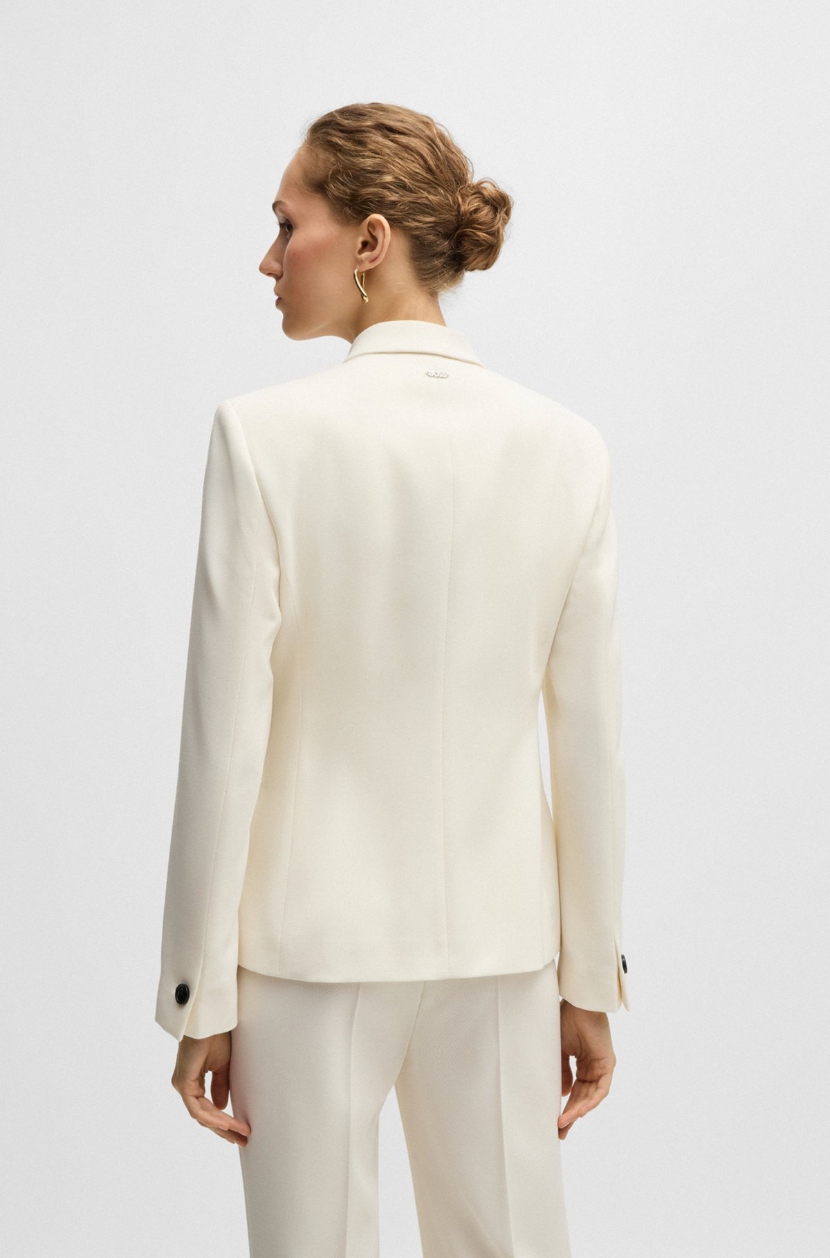 SLIM-FIT JACKET IN WOOL TWILL - 4