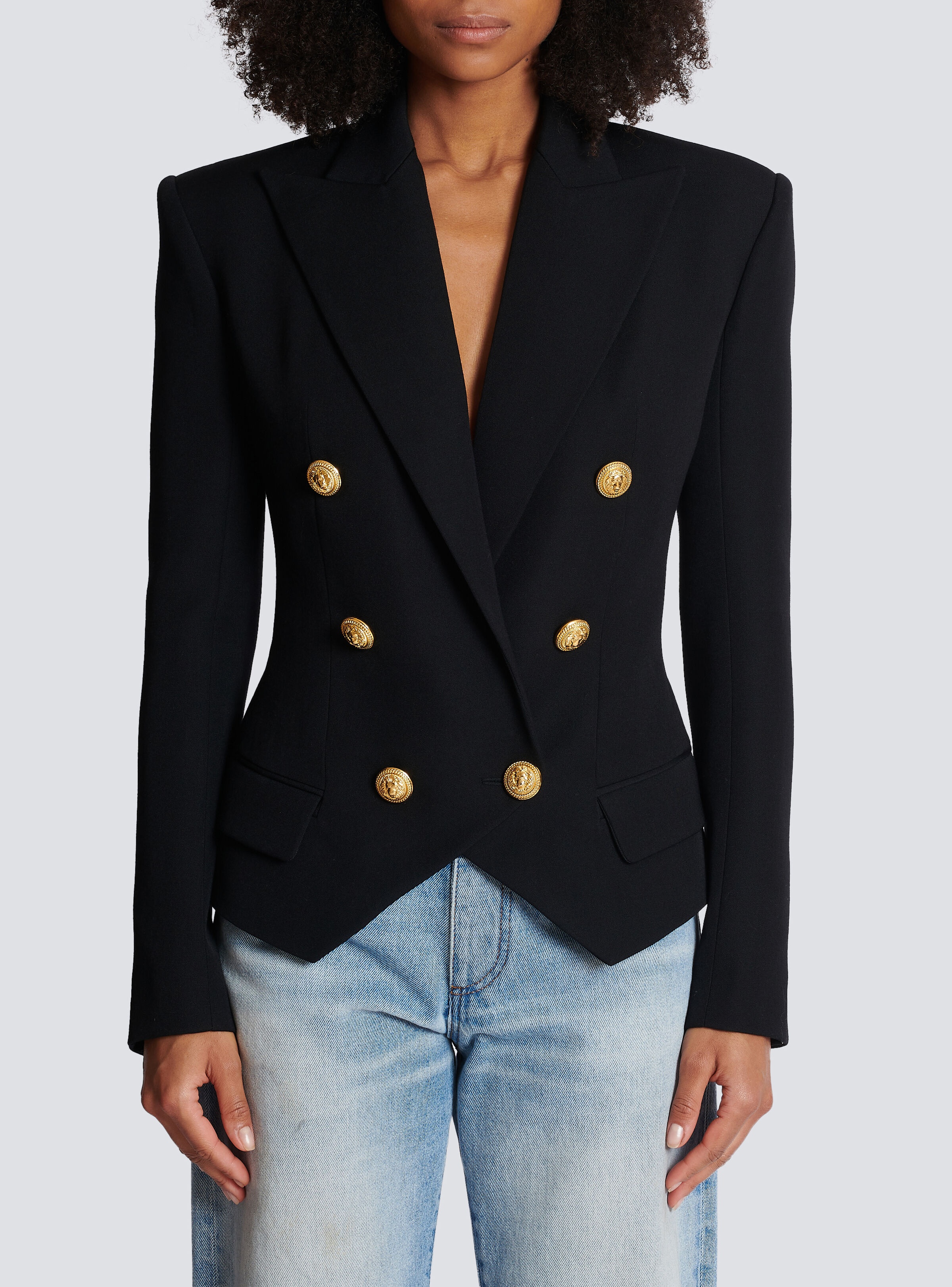 Wool double-breasted blazer - 5