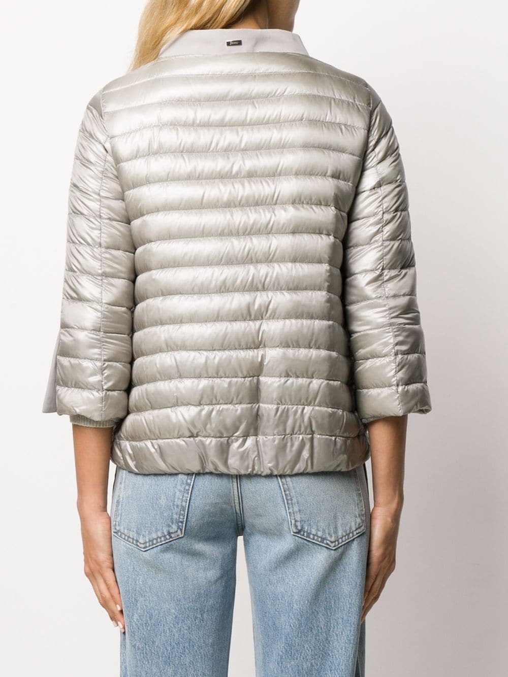 crop sleeved padded jacket - 4