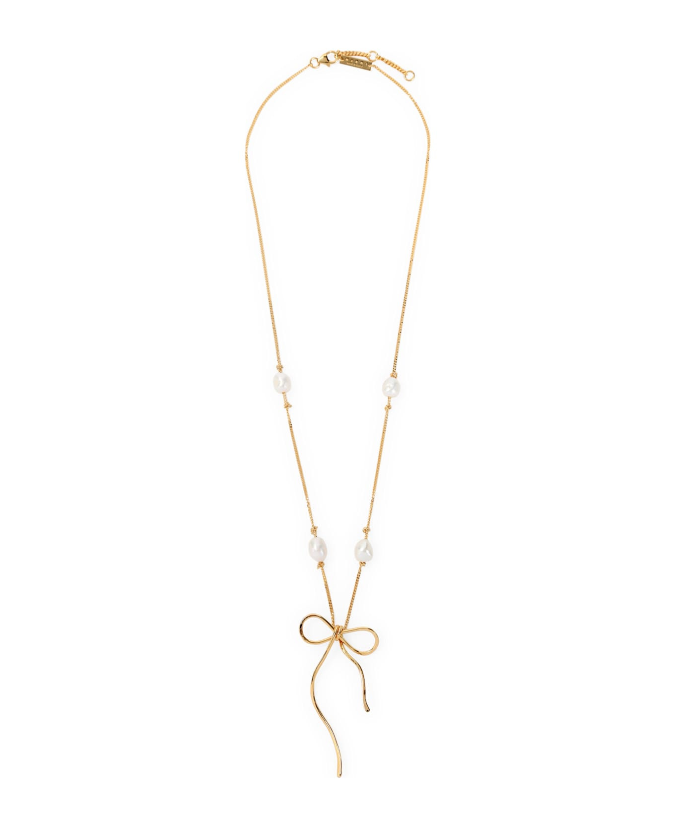 Brass And Pearl Necklace - 2