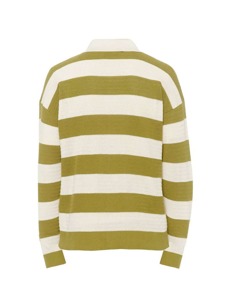 AMI Paris Ami de Coeur striped cardigan outlook