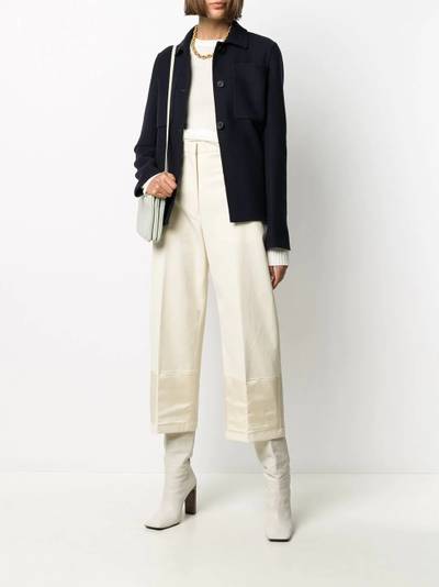 Jil Sander cropped wool knit jumper outlook