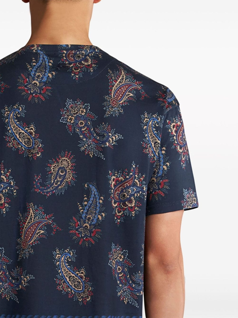 paisley-print cotton T-shirt 4