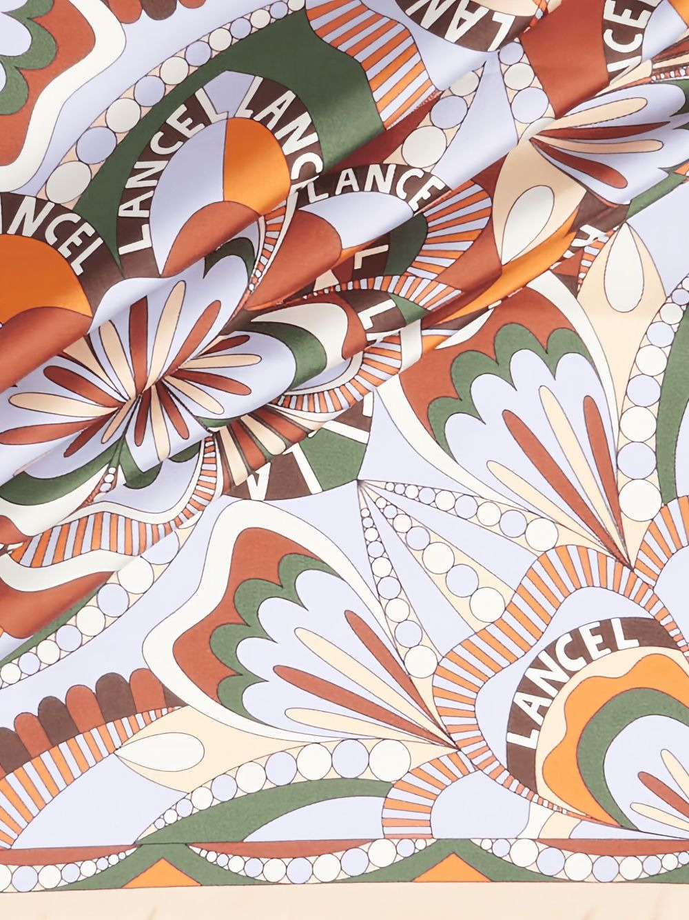 floral-motif silk scarf - 3