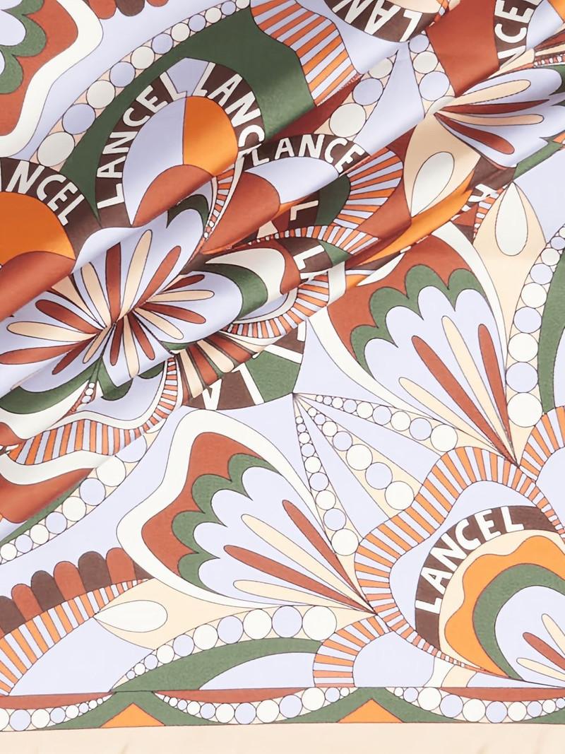floral-motif silk scarf 3