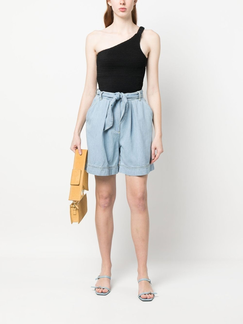 PINKO belted denim shorts outlook