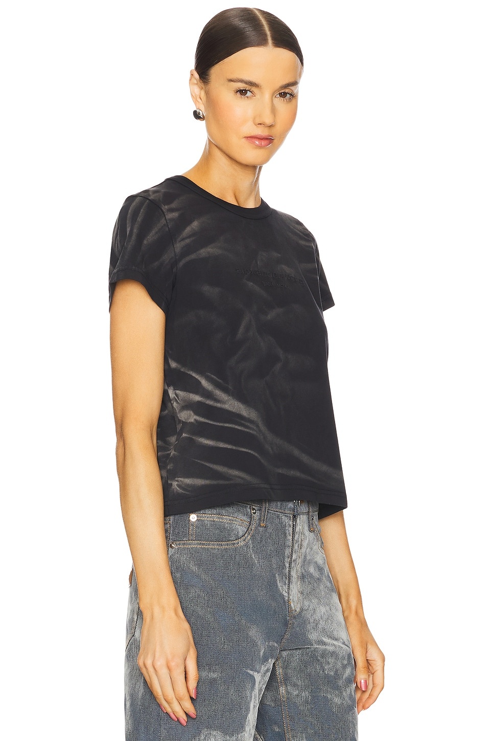 Crease Wash Shrunken Jersey Tee Shirt - 2