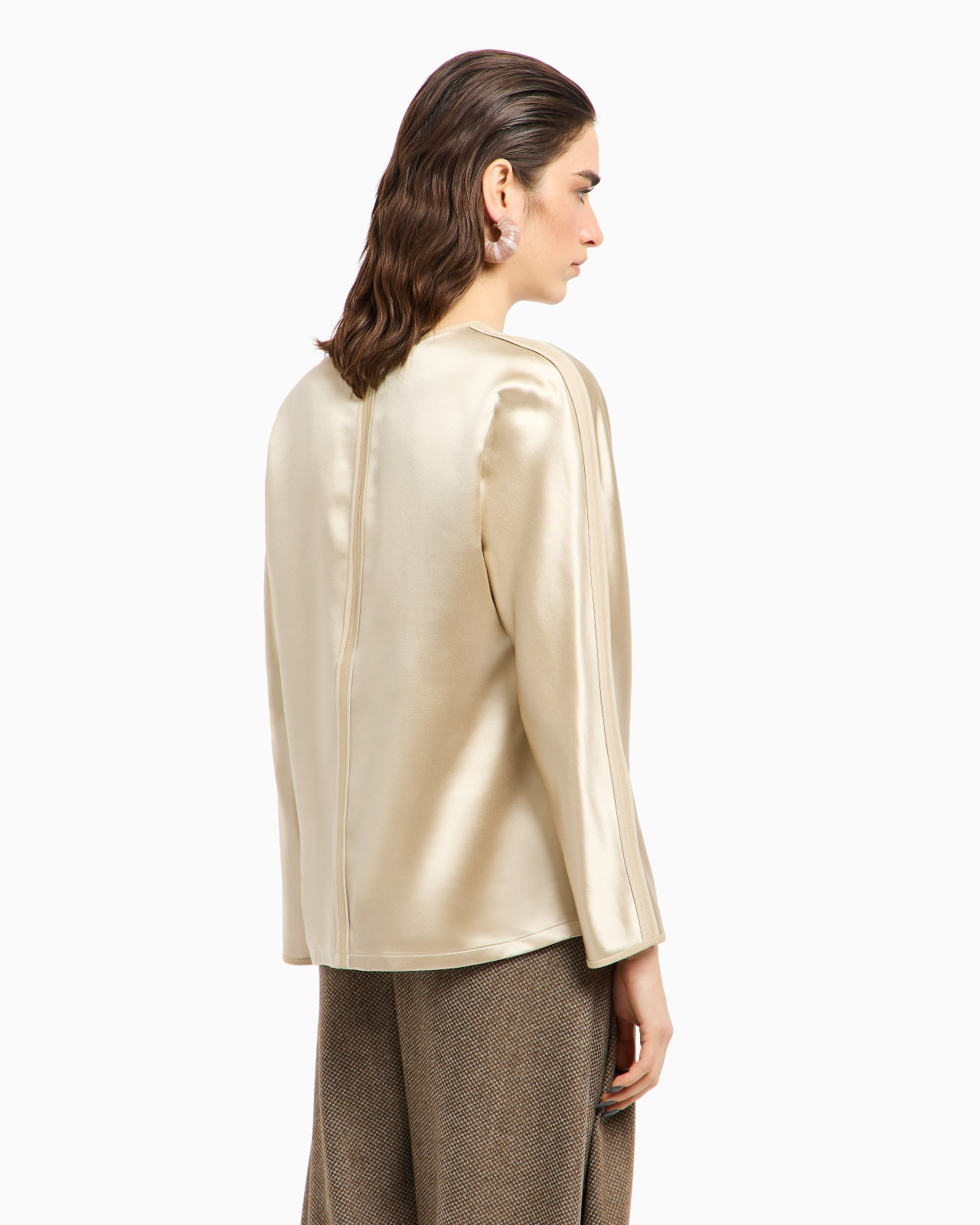 BLOUSE IN TUSSAH SILK SATIN - 3