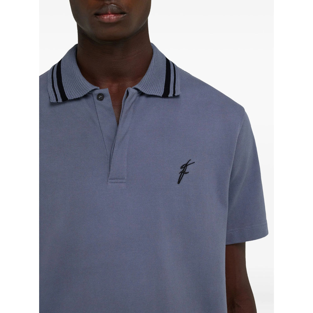 Ferragamo Blue Polo Shirts Men - 3