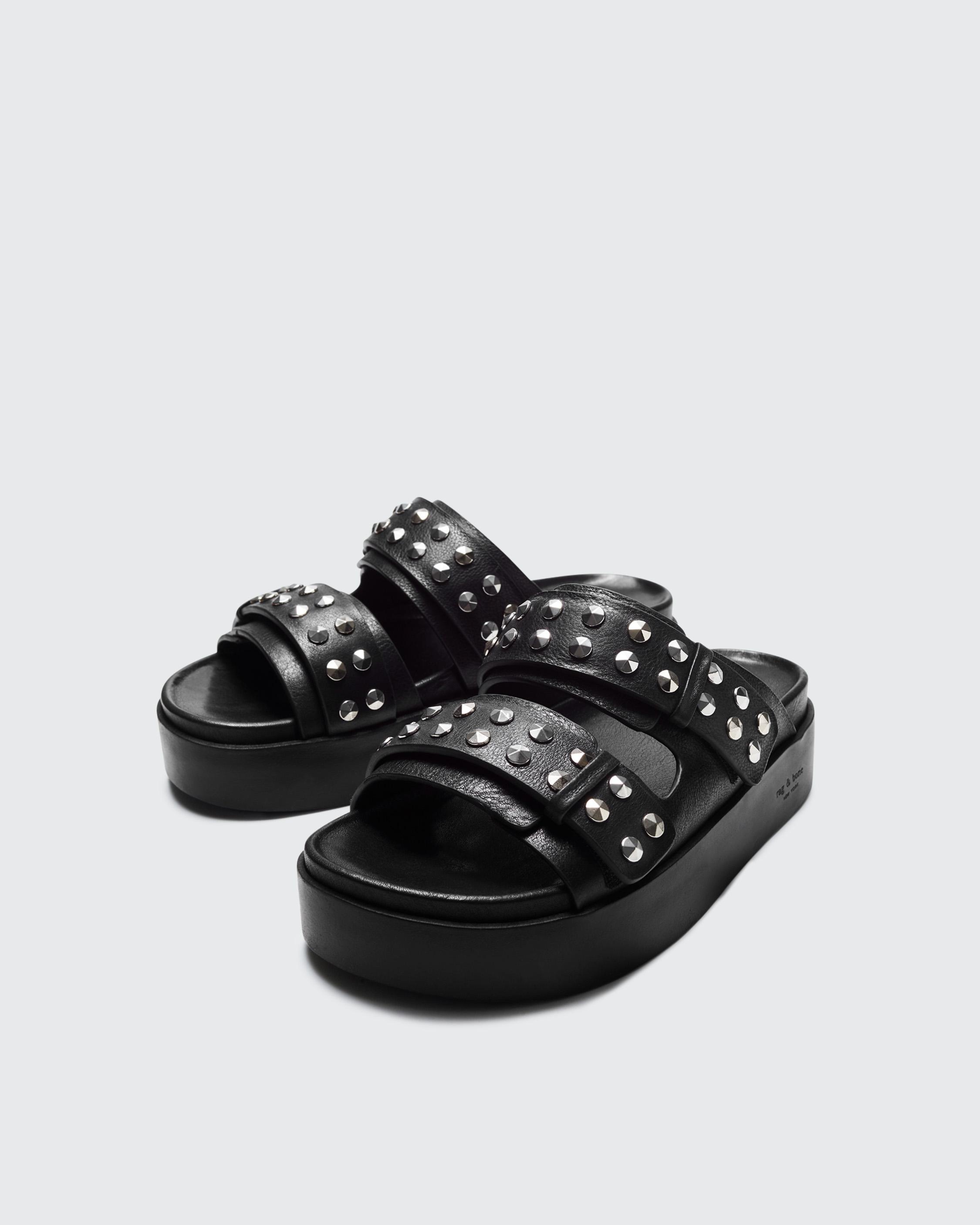 Geo Studded Platform Slide - Leather
Flat Sandal - 3