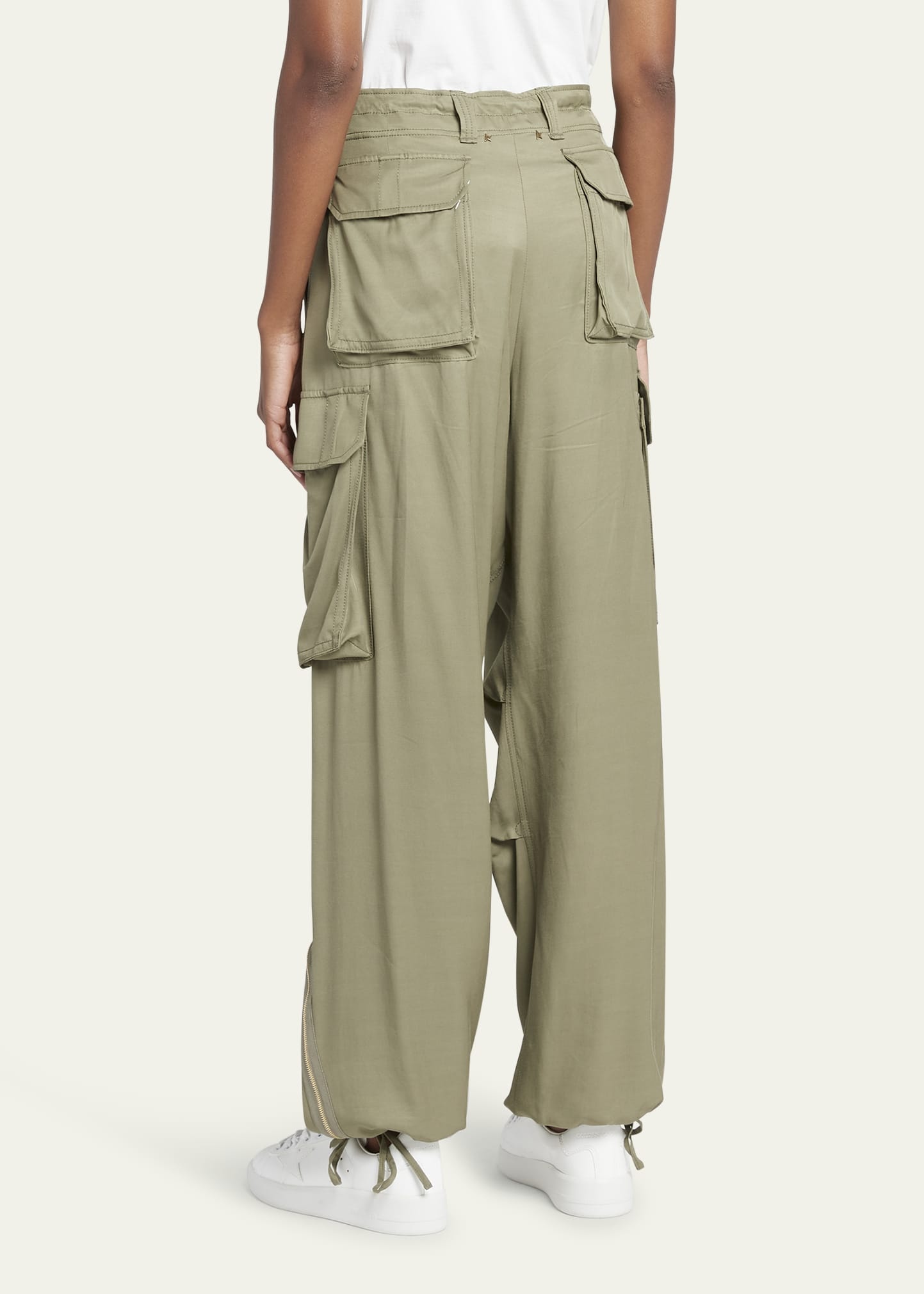 Journey Wide-Leg Drawstring Cargo Pants - 3