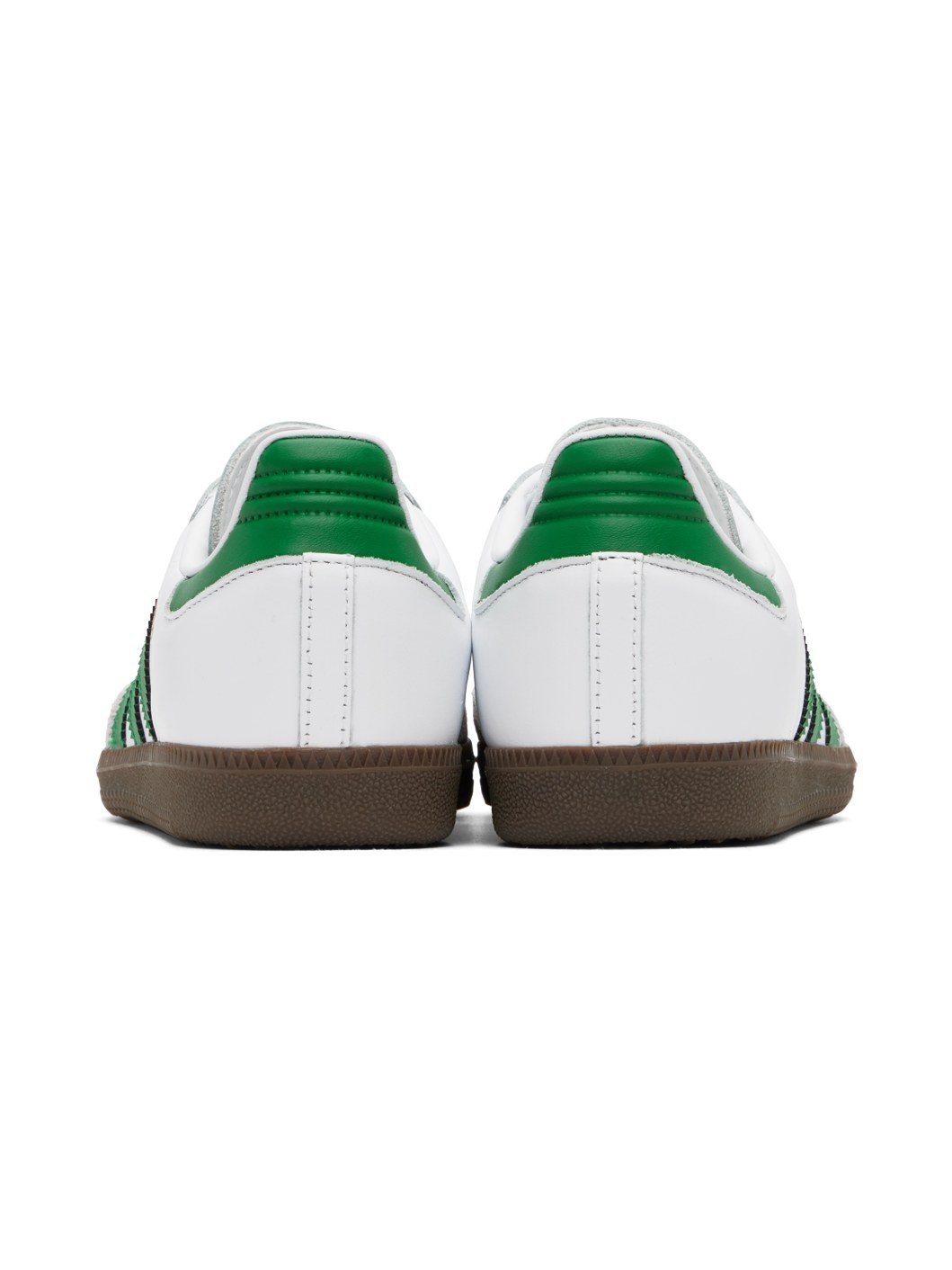 White & Green Samba OG Sneakers - 2