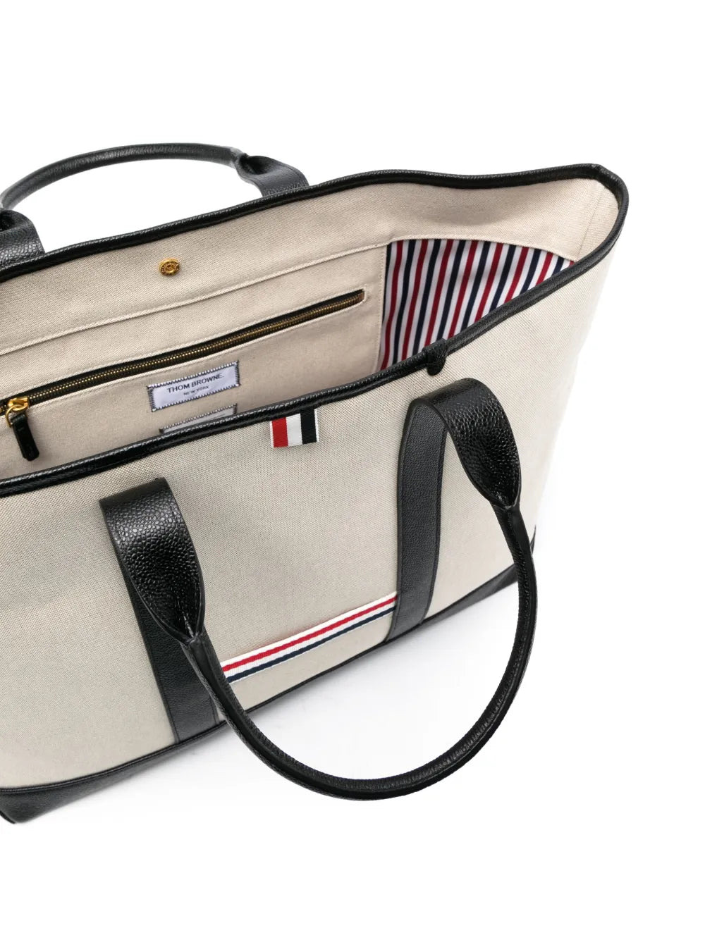 Thom Browne Women Medium Rwb Stripe Tote Bag - 4