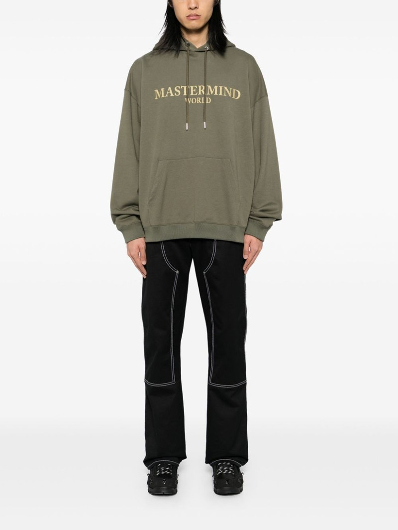 MASTERMIND WORLD logo print cotton hoodie outlook