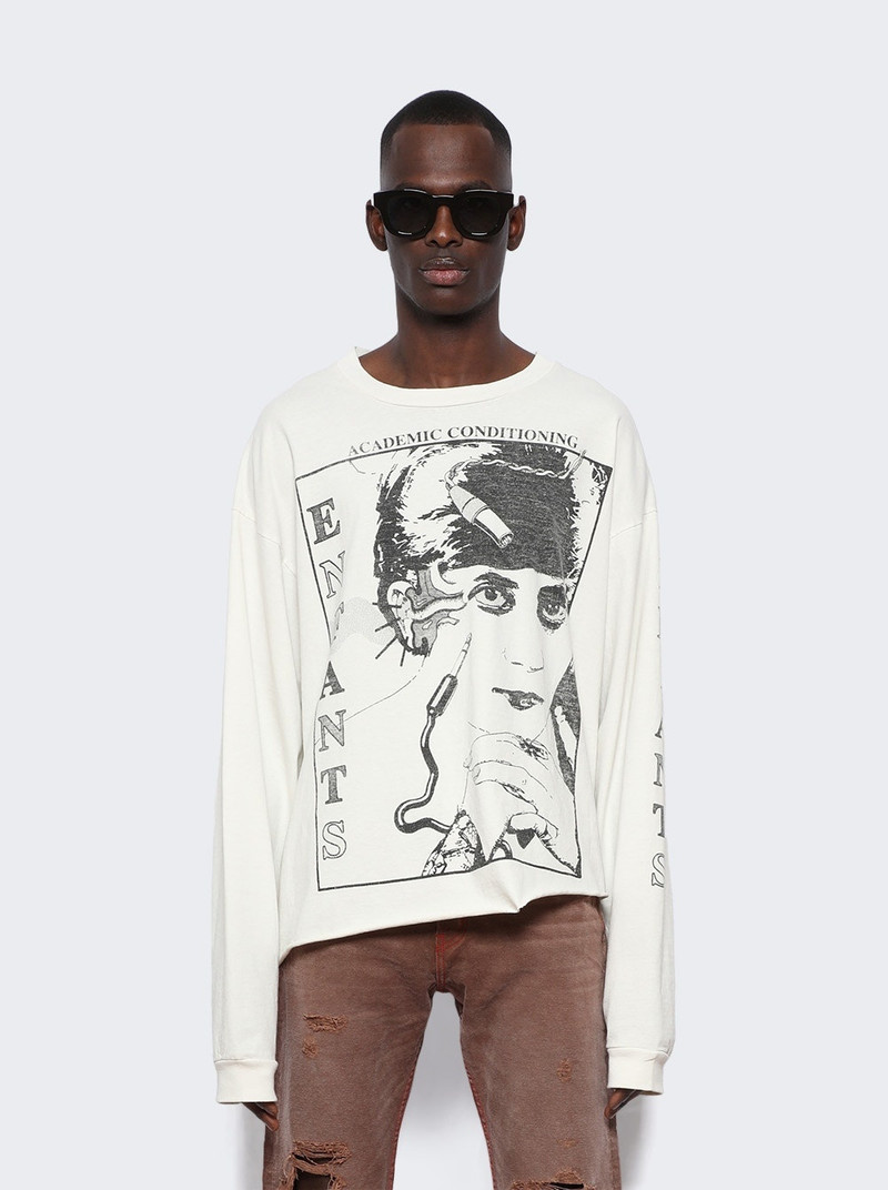 Academic Conditioning Long Sleeve T-Shirt Faded Ivory and Black 3