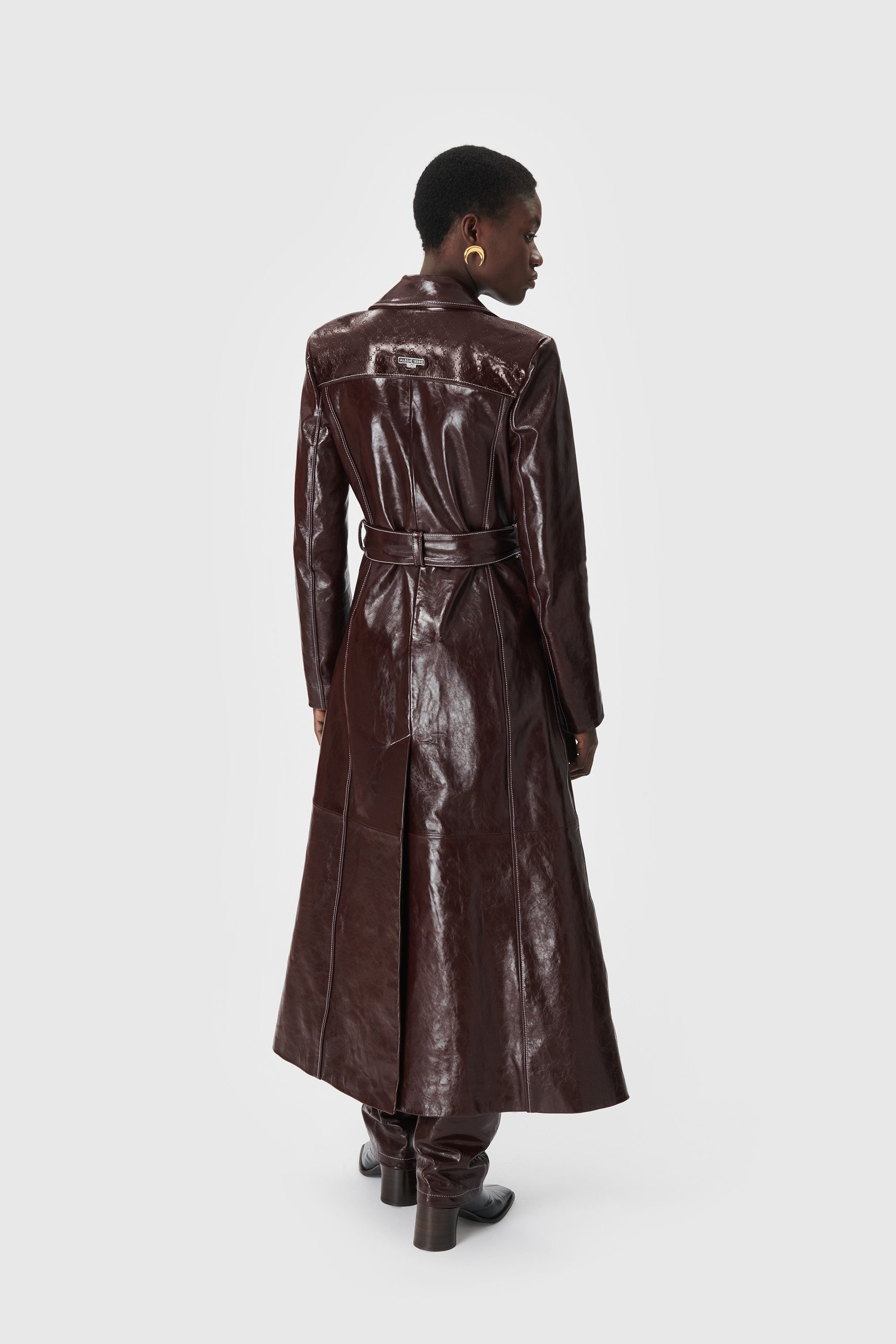 Embossed Leather Trench - 3